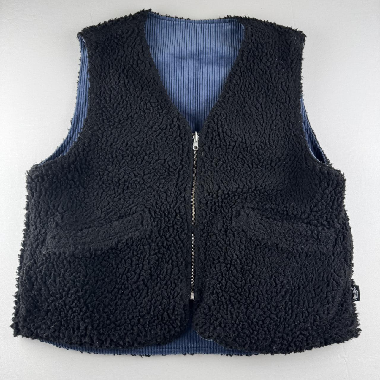 Unisex Rare Stussy Reversible Sherpa Corduroy Gilet Size Small