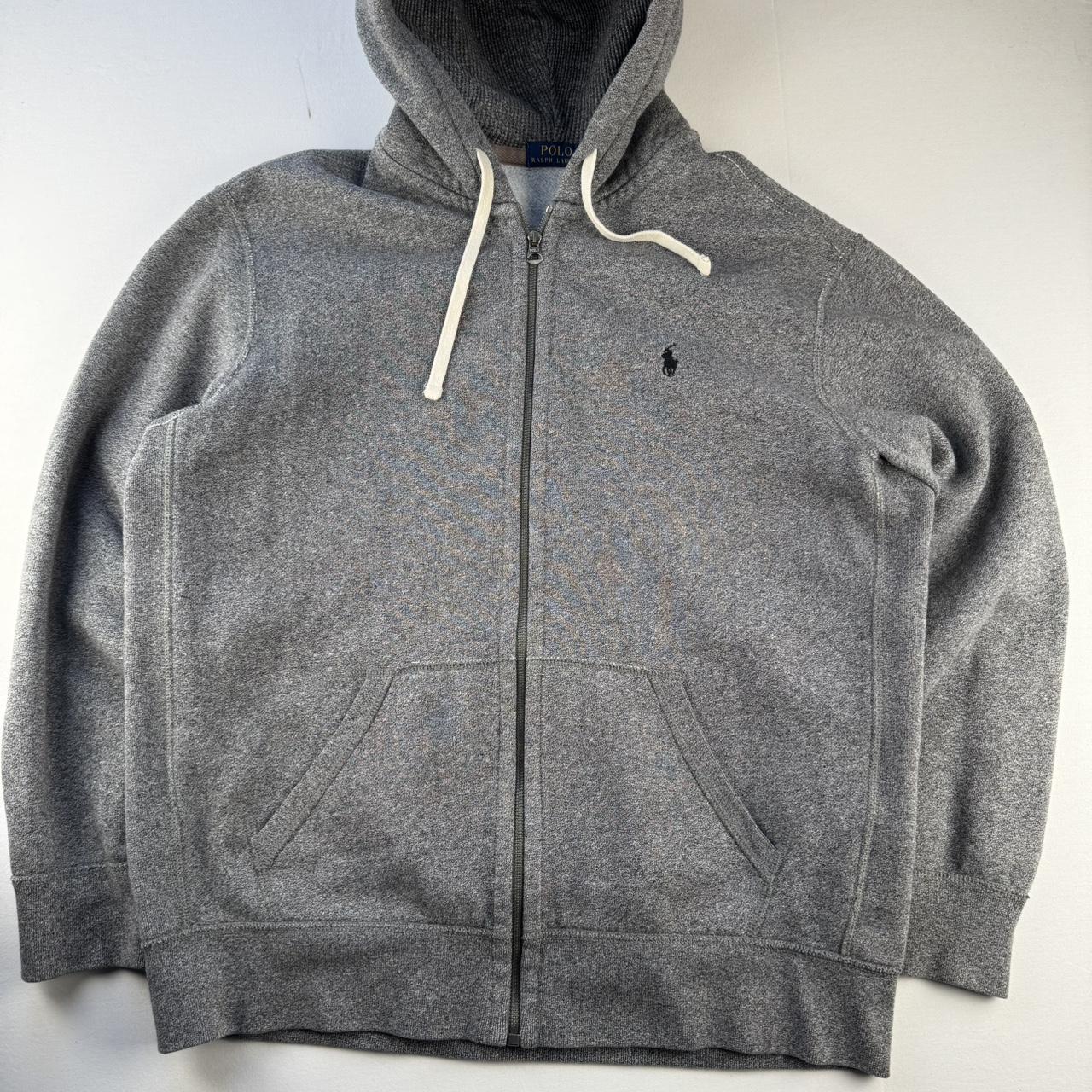 Polo Ralph Lauren Embroidered Pony Grey Full Zip Hoodie XL