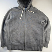 Polo Ralph Lauren Embroidered Pony Grey Full Zip Hoodie XL