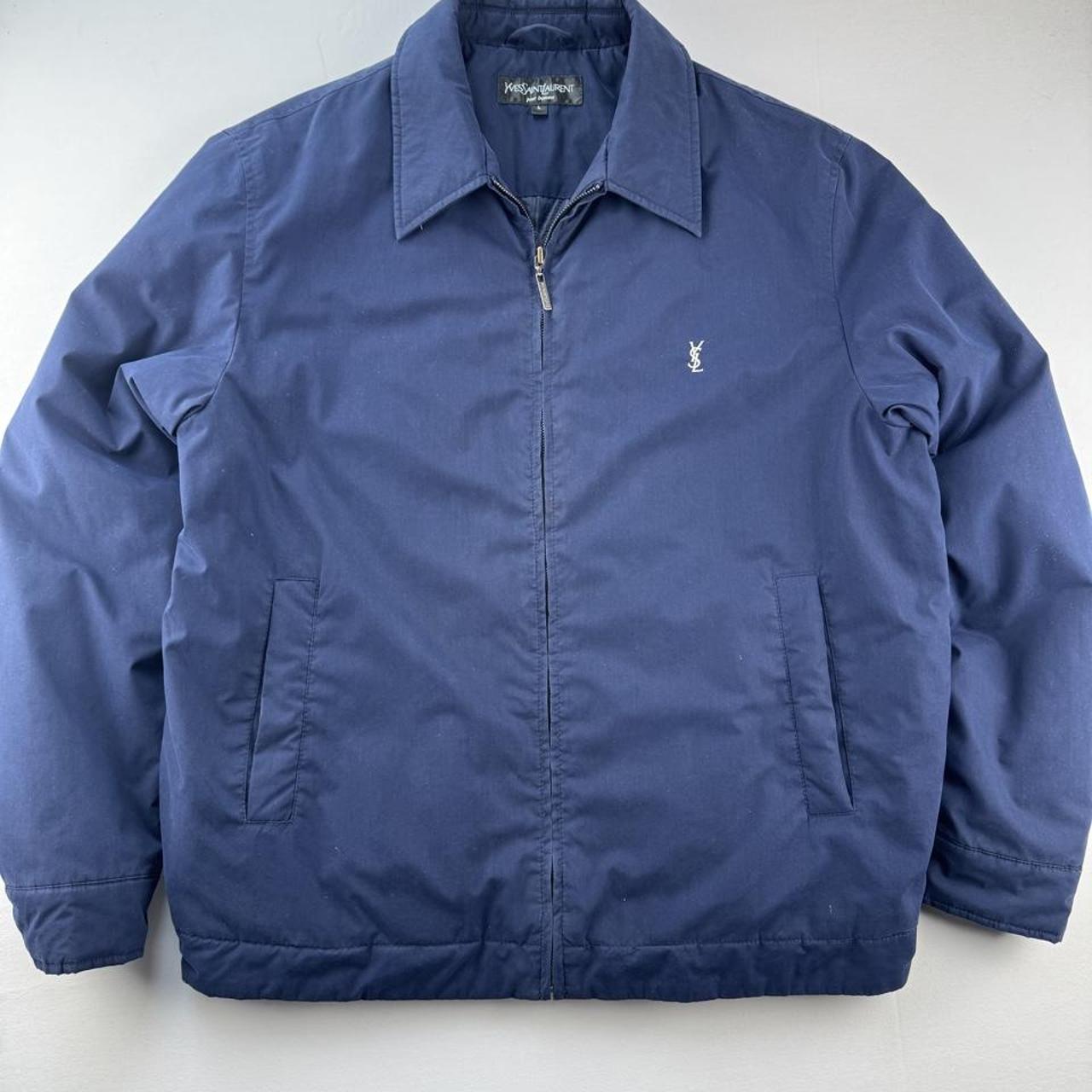Yves Saint Laurent YSL Embroidered Logo Padded Harrington Jacket L