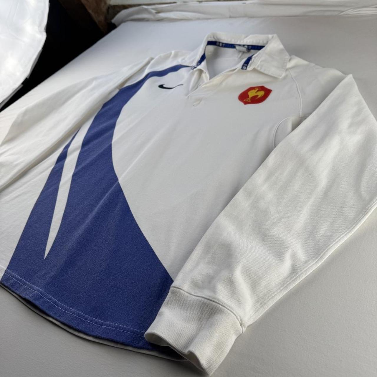 2007 Nike France Rugby Long Sleeve Rugby Polo L