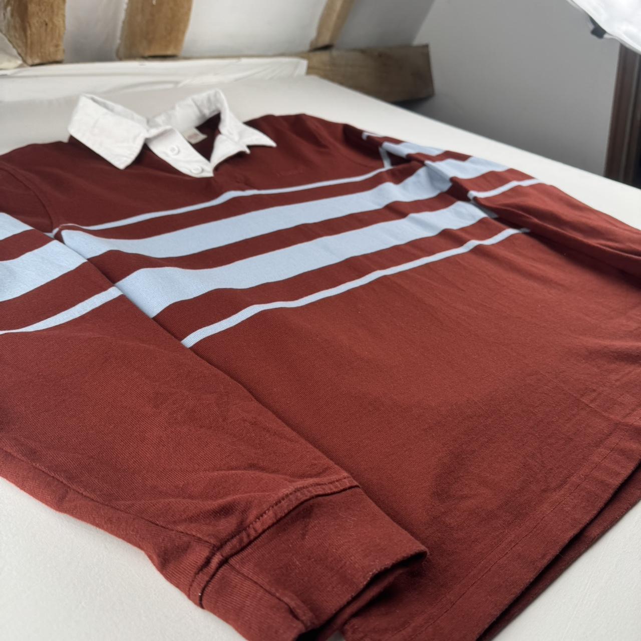 Levi's Embroidered Spellout Striped Rugby Polo Shirt M