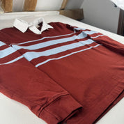 Levi's Embroidered Spellout Striped Rugby Polo Shirt M