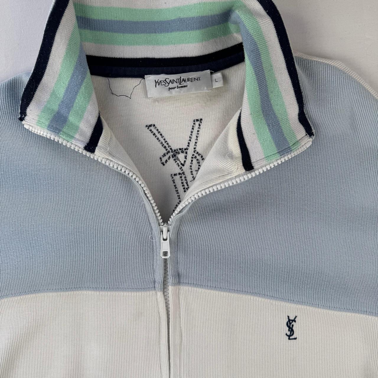 Yves Saint Laurent Track Jacket in White Size L