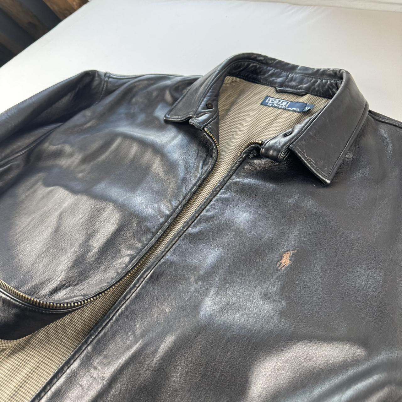 Polo Ralph Lauren Black Leather Jacket XL