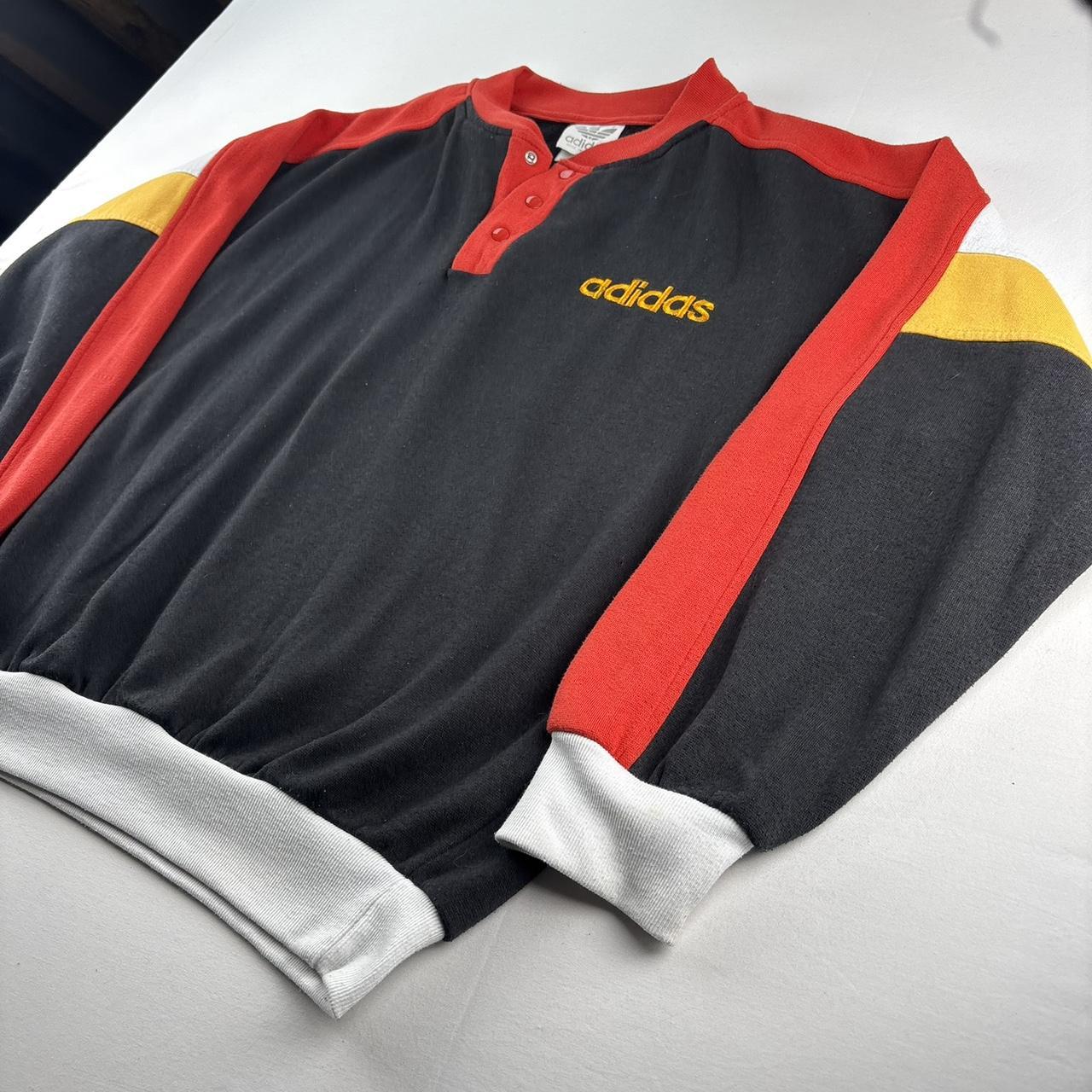 1990s Adidas Embroidered Spellout Oversized Jumper S