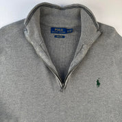 Polo Ralph Lauren Green Embroidered Pony Quarter Zip Jumper XL