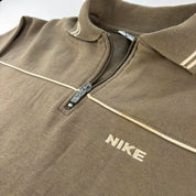 1990s Nike Embroidered Spellout Quarter Zip Fleece S