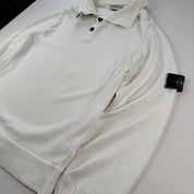 Early 2000s White Stone Island Knitted Jumper L