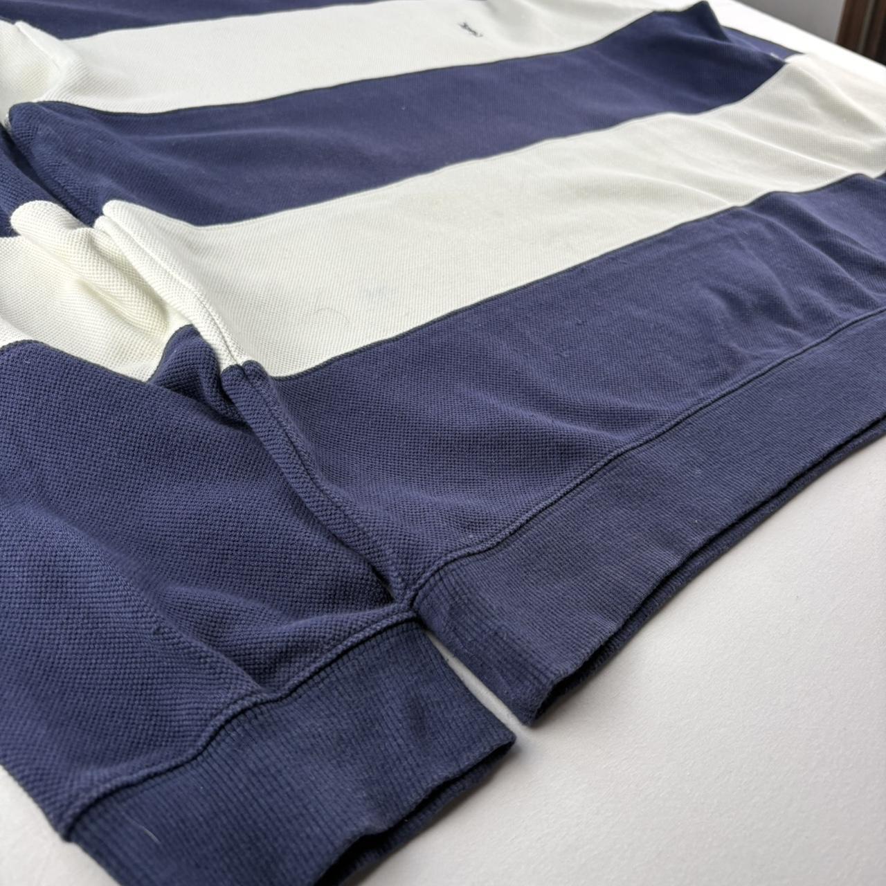 Yves Saint Laurent Striped Cotton Crewneck L