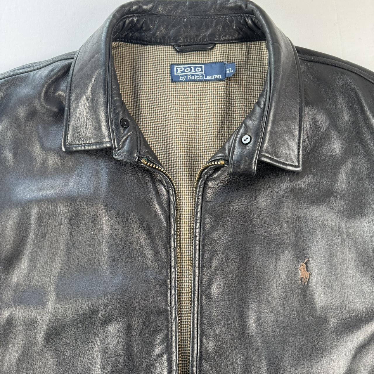 Polo Ralph Lauren Black Leather Jacket XL