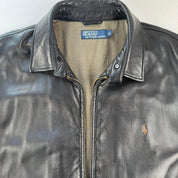 Polo Ralph Lauren Black Leather Jacket XL