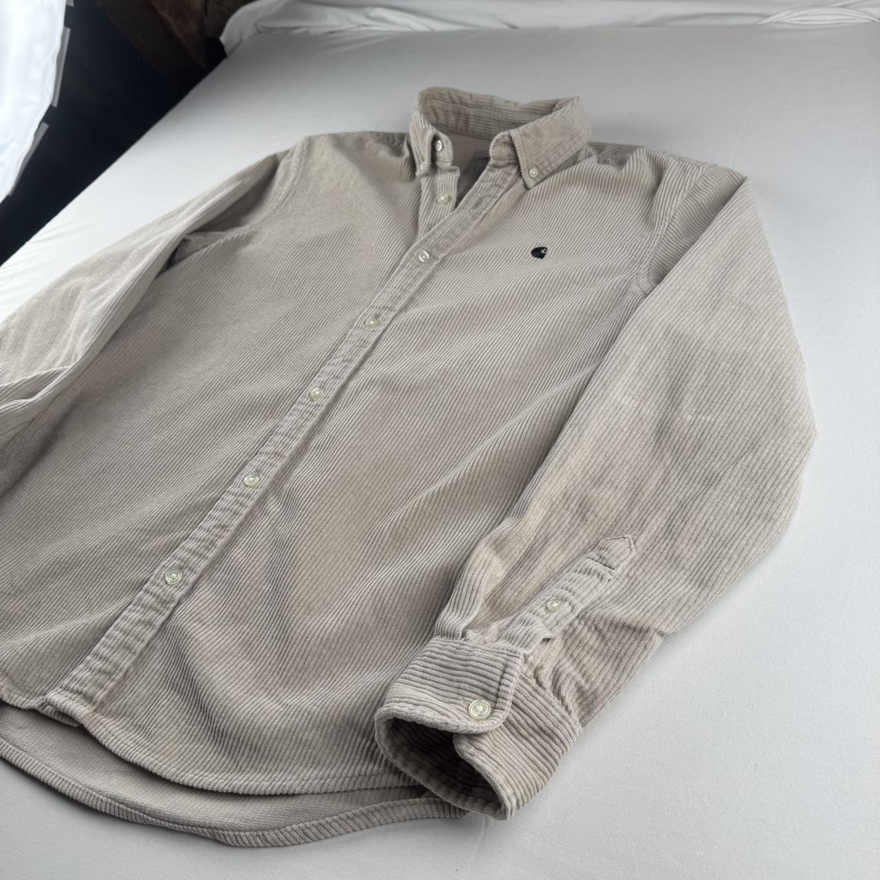 Carhartt WIP Embroidered Logo Button Down Corduroy Shirt S