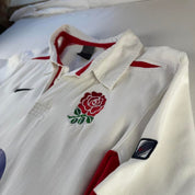 2003 Nike England Rugby Polo Shirt L
