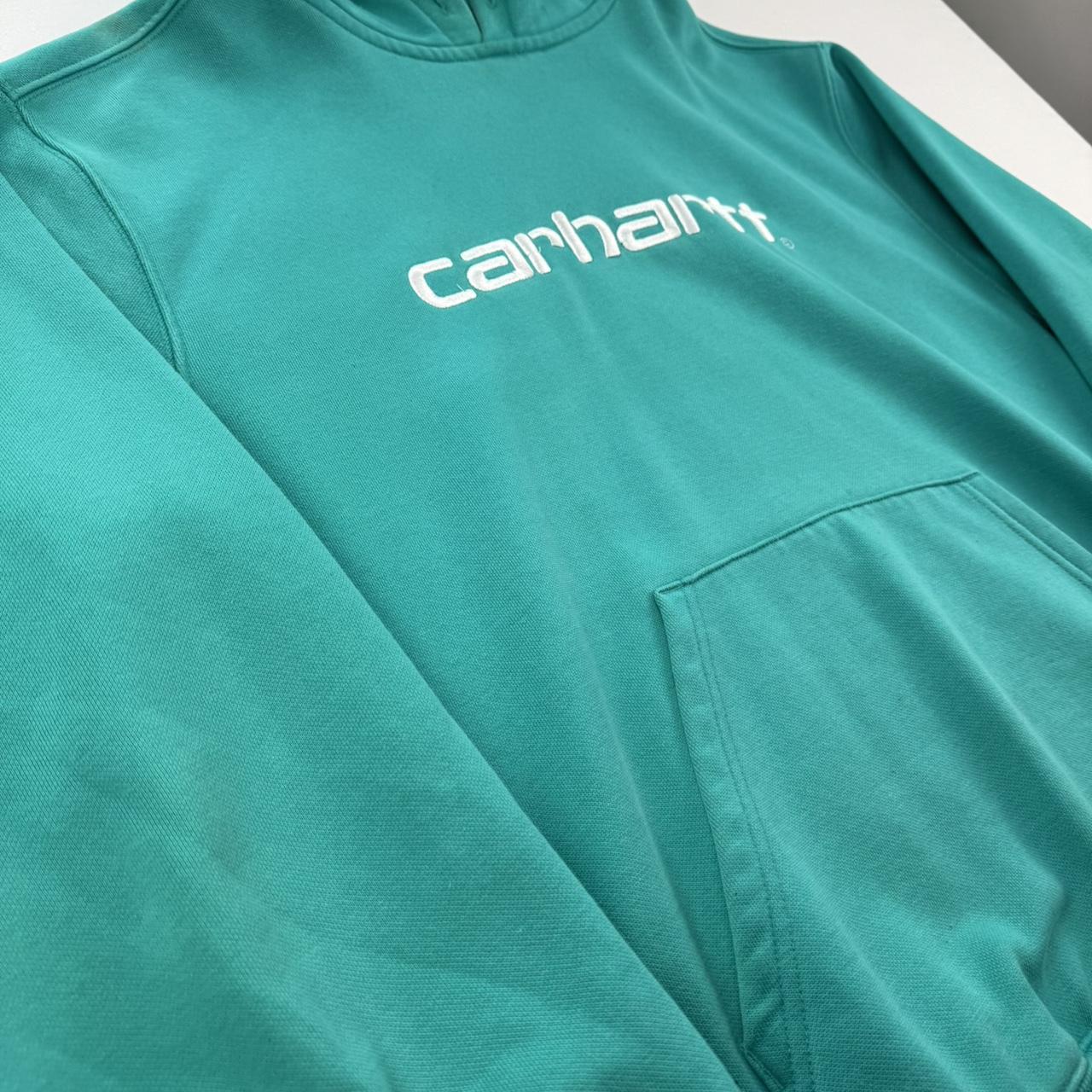 Carhartt WIP Turqoise Spellout Hoodie L