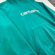Carhartt WIP Turqoise Spellout Hoodie L