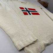 Napapijri Cream Oversized Spellout Knitted Jumper XL
