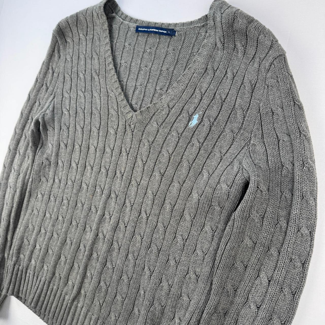 Ralph Lauren Sport Crewneck Knit Sweater in Grey Size L