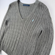 Ralph Lauren Sport Crewneck Knit Sweater in Grey Size L