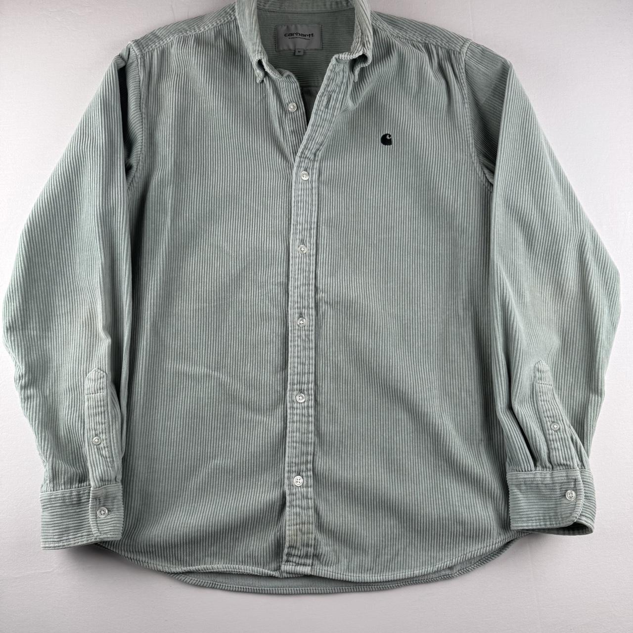 Carhartt WIP Embroidered Logo Corduroy Button Down Shirt M