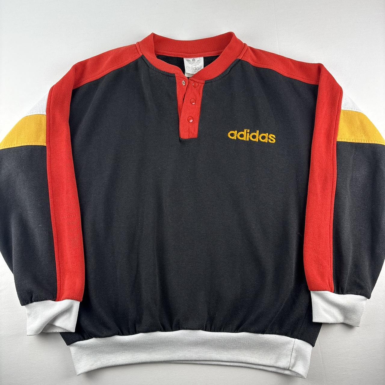 1990s Adidas Embroidered Spellout Oversized Jumper S