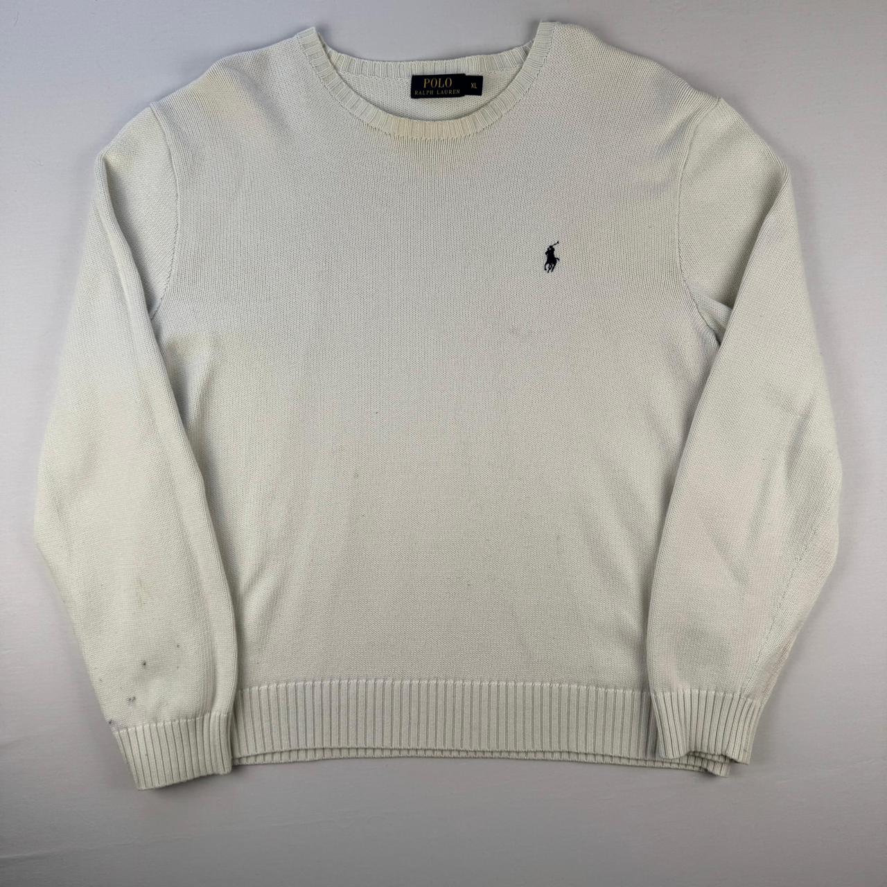 Polo Ralph Lauren Crewneck Knit Sweater in White Size XL
