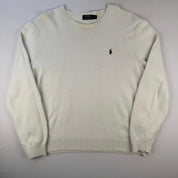 Polo Ralph Lauren Crewneck Knit Sweater in White Size XL