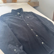 Carhartt WIP Black Corduroy Button Down Shirt L