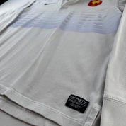 2009 Embroidered France Rugby Striped Rugby Polo M