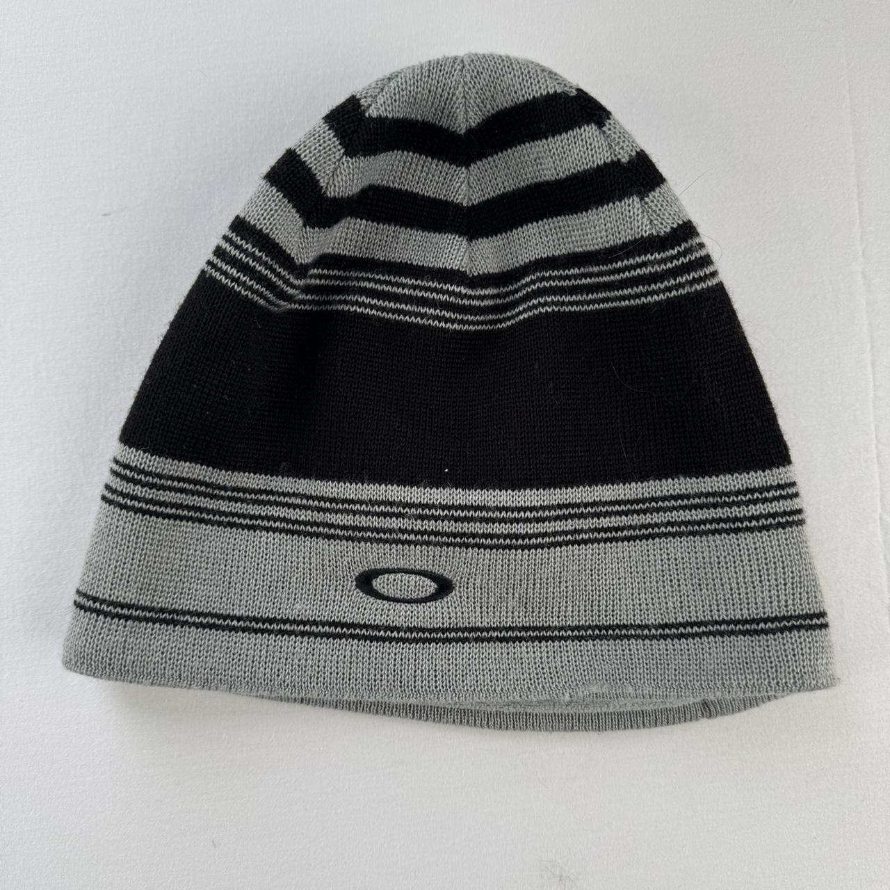 Y2k Oakley Embroidered Logo Striped Beanie