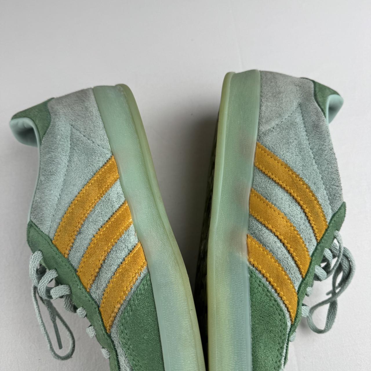 Green Adidas Gazelles UK8