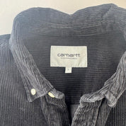 Carhartt WIP Black Corduroy Button Down Shirt L