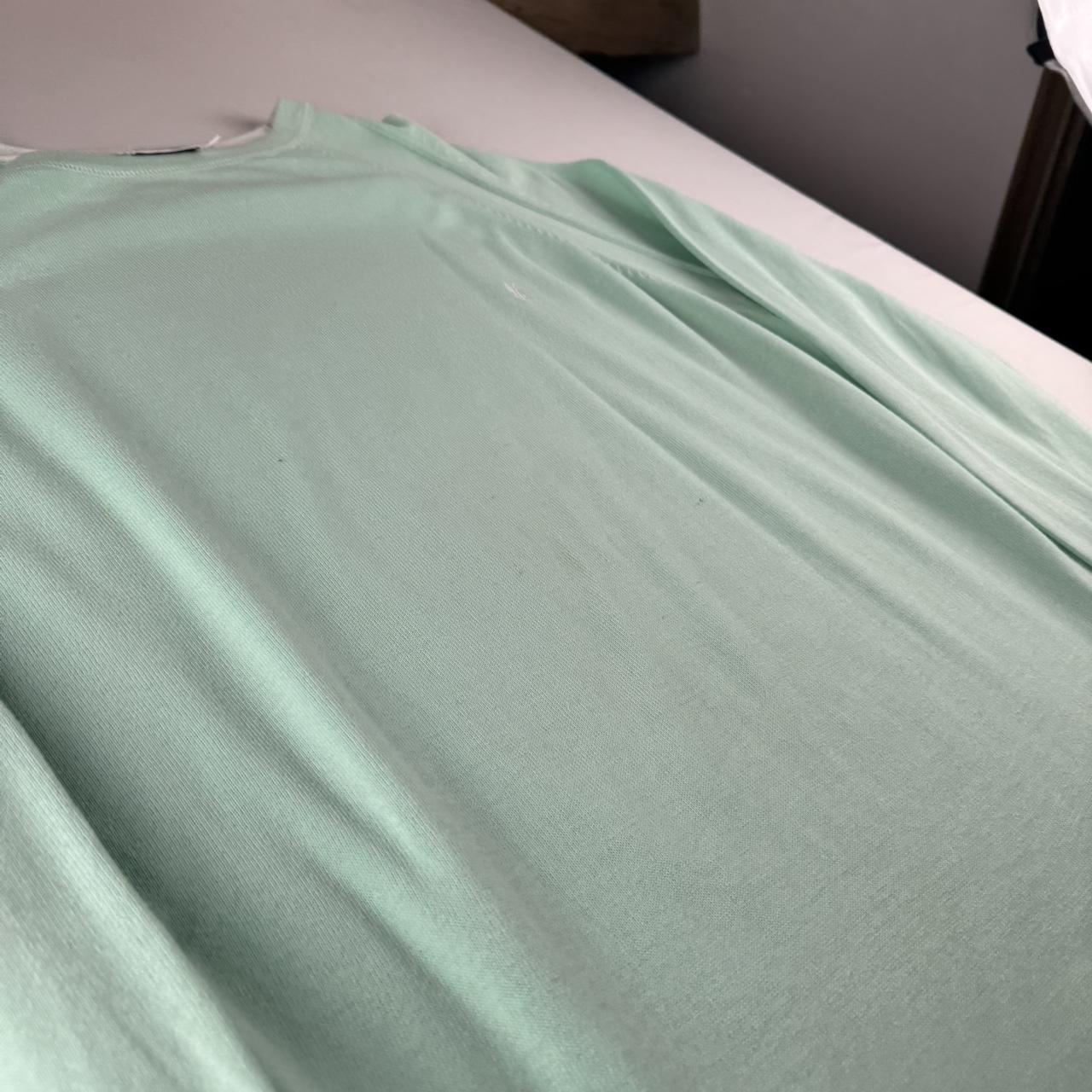 Yves Saint Laurent YSL Thin Mint Green Embroidered Logo Knitted Jumper XXL