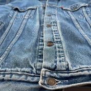 Early 2000s Levis Heavy Denim Bomber Jacket XL