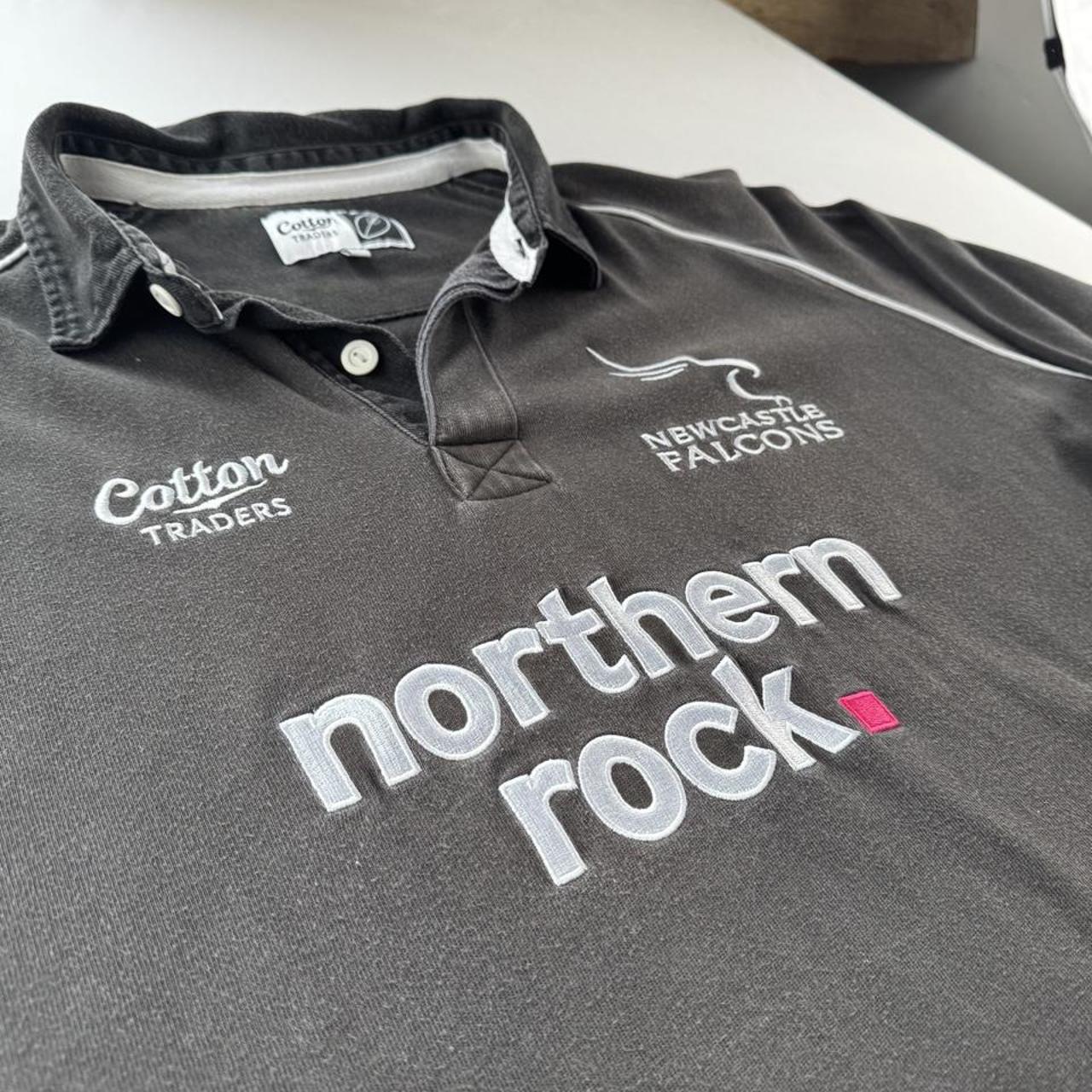 Newcastle Falcons Early 2000s Cotton Traders Rugby Polo Shirt XXXL