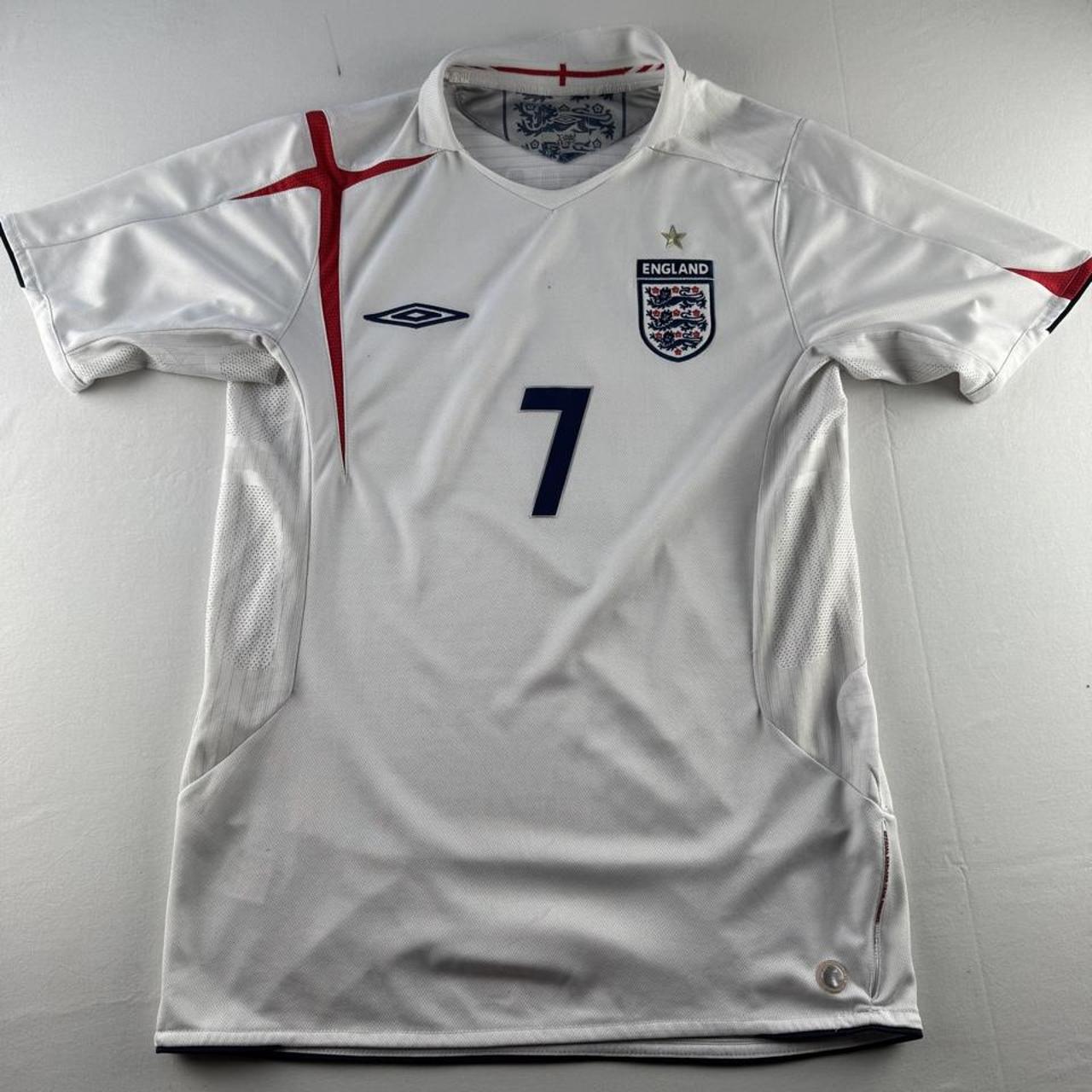 2005-07 Umbro England Home David Beckham 7 Jersey S