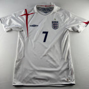 2005-07 Umbro England Home David Beckham 7 Jersey S