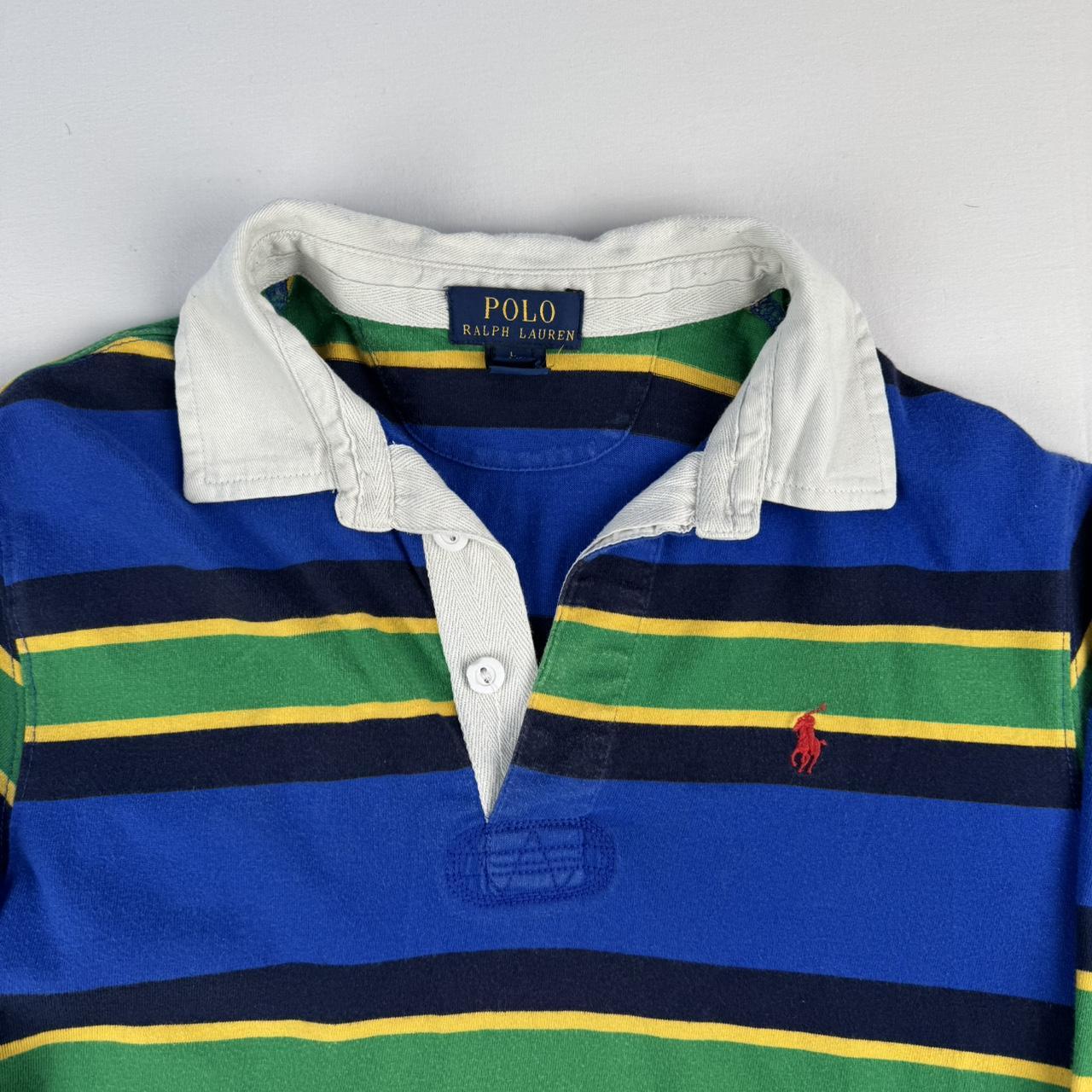 Polo Ralph Lauren Embroidered Striped Rugby Polo XS