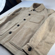 Modern Barbour Tartan Embroidered Spellout Kenn Wool Jacket M