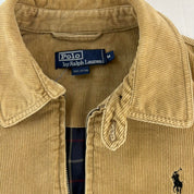 Early 2000s Polo Ralph Lauren Corduroy Plaid Lining Harringon Jacket M