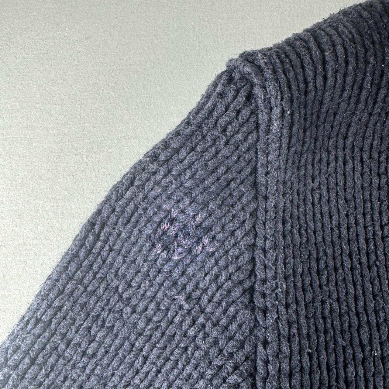 2005 Authentic Stone Island Thick Knitted Full Zip Jumper XXL
