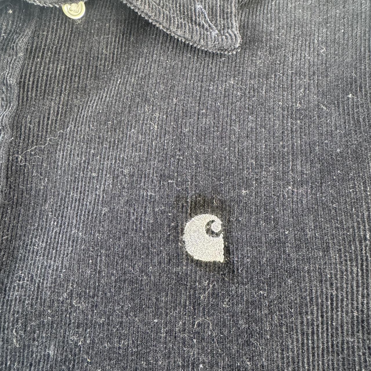Navy Carhartt WIP Long Sleeve Madison Corduroy Button Down Shirt S