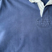 Polo Ralph Lauren men's rugby polo green with embroidered big pony logo and thick fabric.