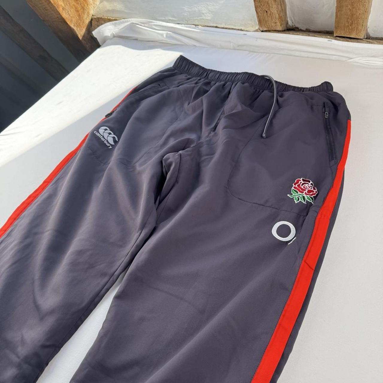 England Rugby Canterbury Grey Red Uncuffed Joggers XL