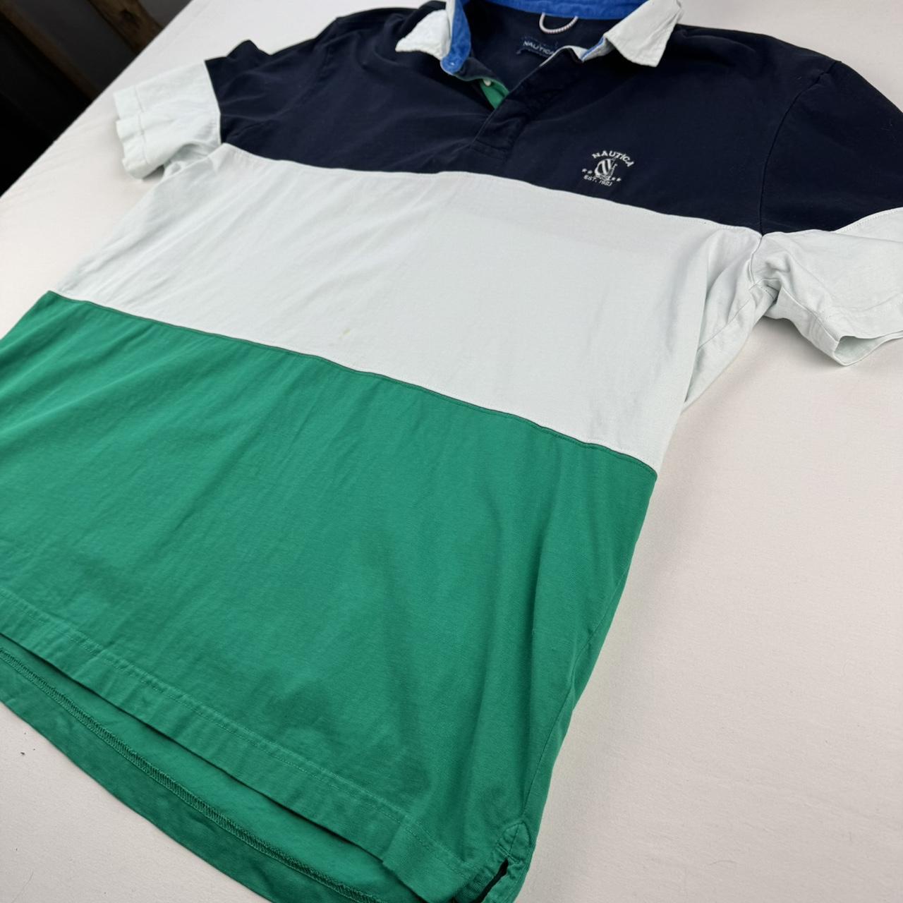 Nautica Short Sleeve Striped Rugby Polo XXL