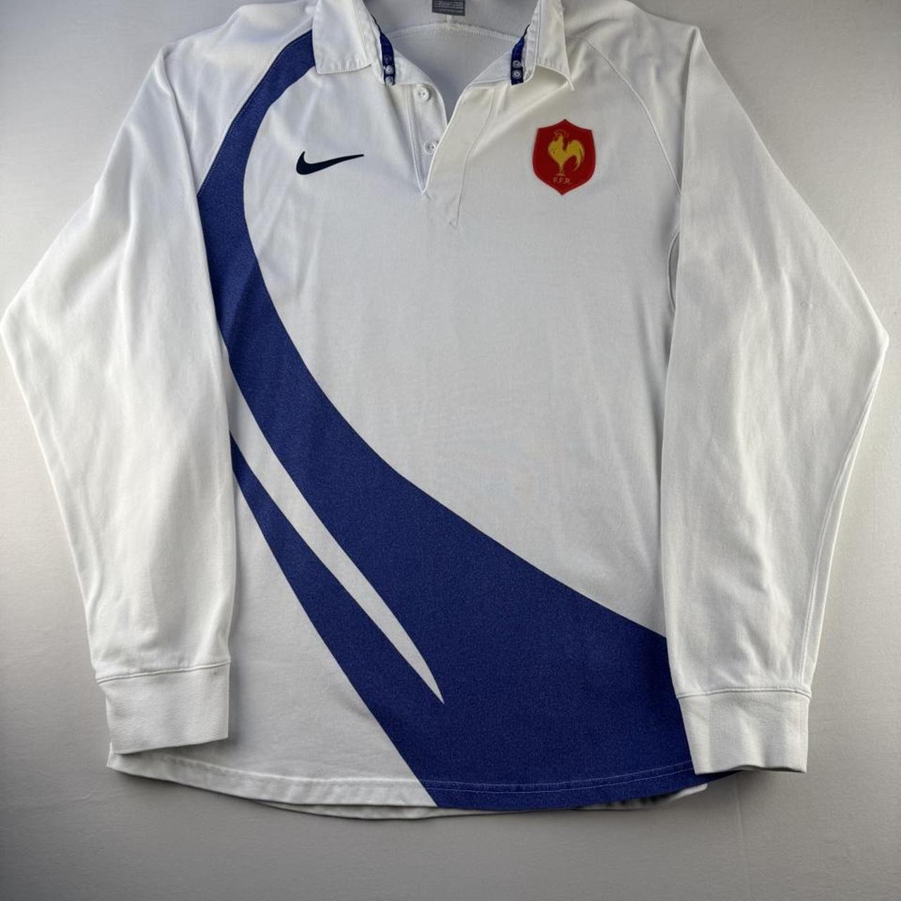 Nike 2007 France Rugby Long Sleeve Rugby Polo XL