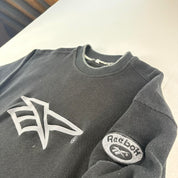 Early 2000s Embroidered Reebok Oversized Ribbed Sweatshirt S