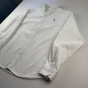 Carhartt WIP White and Green Corduroy Button Down Shirt L