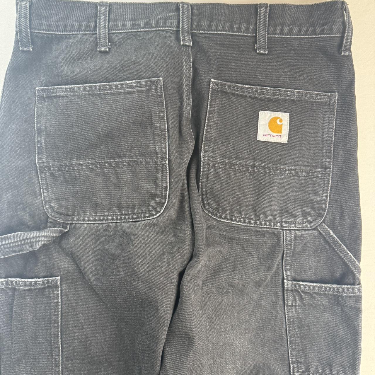 Carhartt WIP Heavyweight Black Single Knee Denim Baggy Jeans 32W 32L