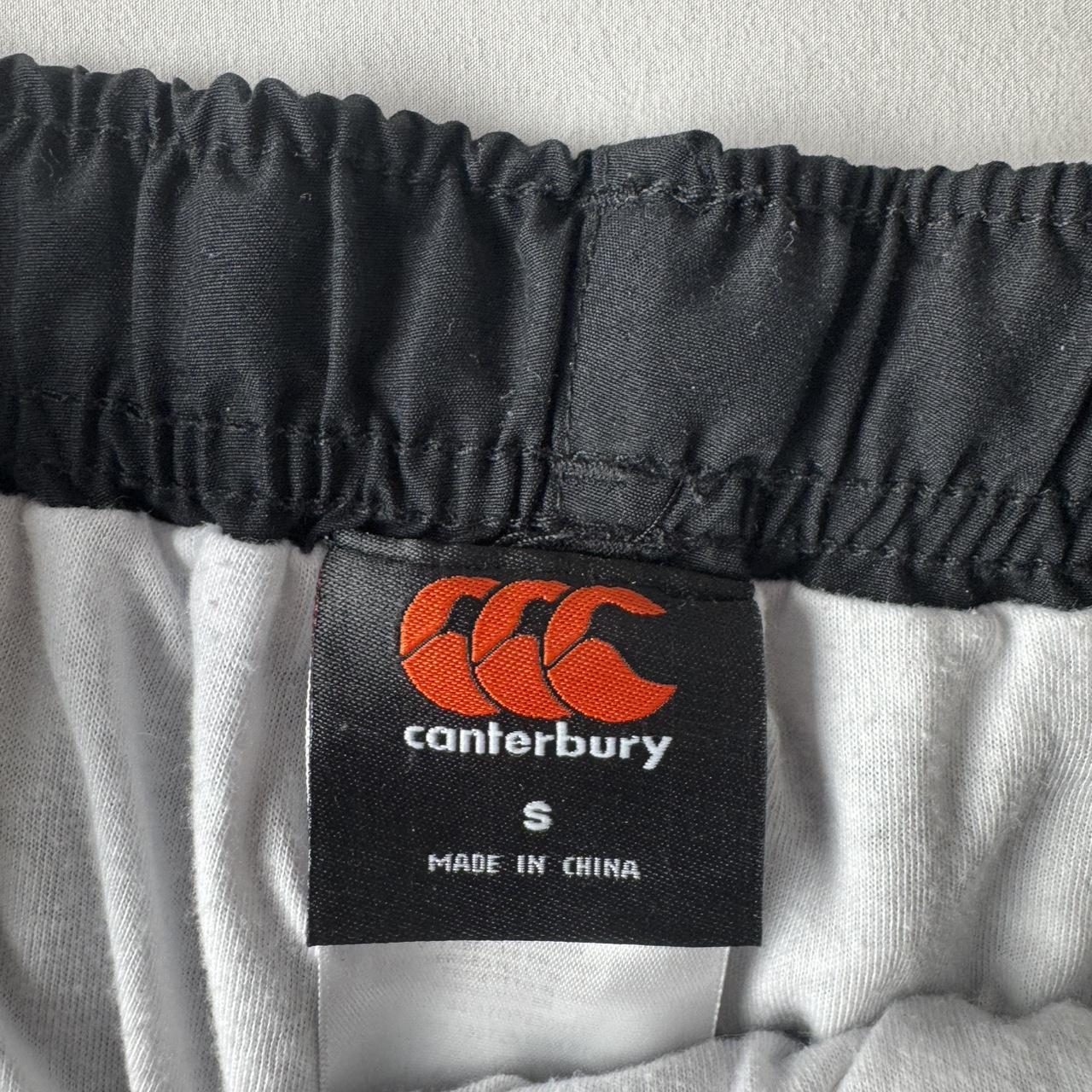 Canterbury Black and White Uncuffed Branded Joggers S